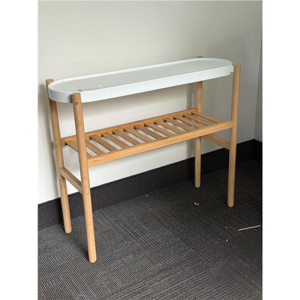 MEUBLE EN BOIS ET MÉTAL 33"x11"x28"