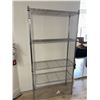 Image 1 : ÉTAGÈRE EN MÉTAL CHROMÉ A/ 5 TABLETTES 36"x14"x72"