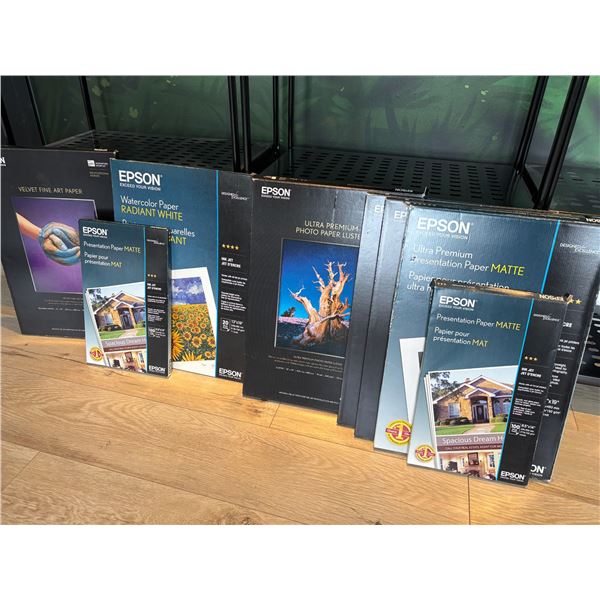 LOT DE 8 pqts DE PAPIER EPSON ASST