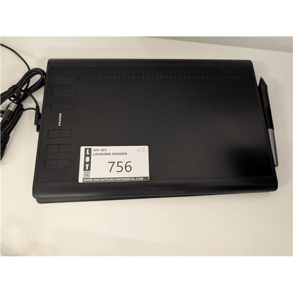 LOT: 2 TABLETTES DE DESSIN HUION H1060P
