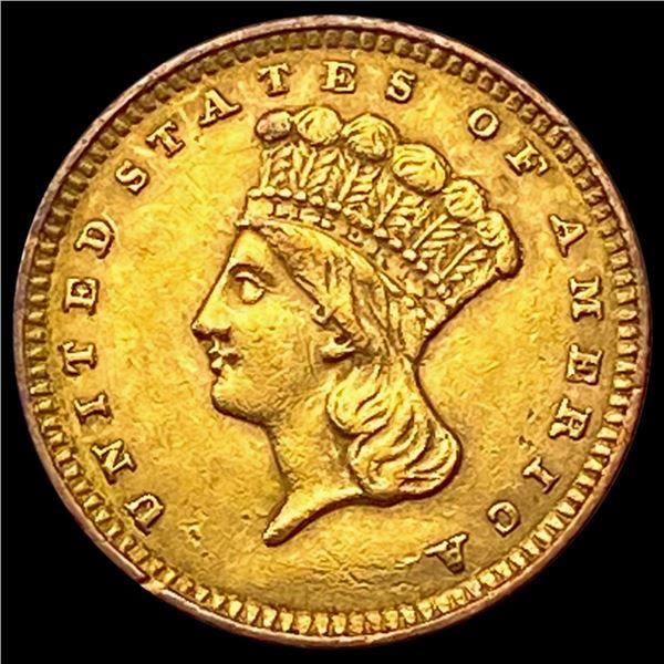 1857 Rare Gold Dollar CHOICE AU