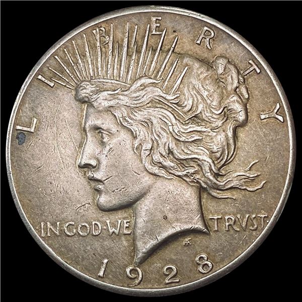 1928 Silver Peace Dollar NEARLY UNCIRCULATED
