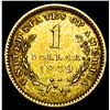 Image 2 : 1849-O Rare Gold Dollar CLOSELY UNCIRCULATED