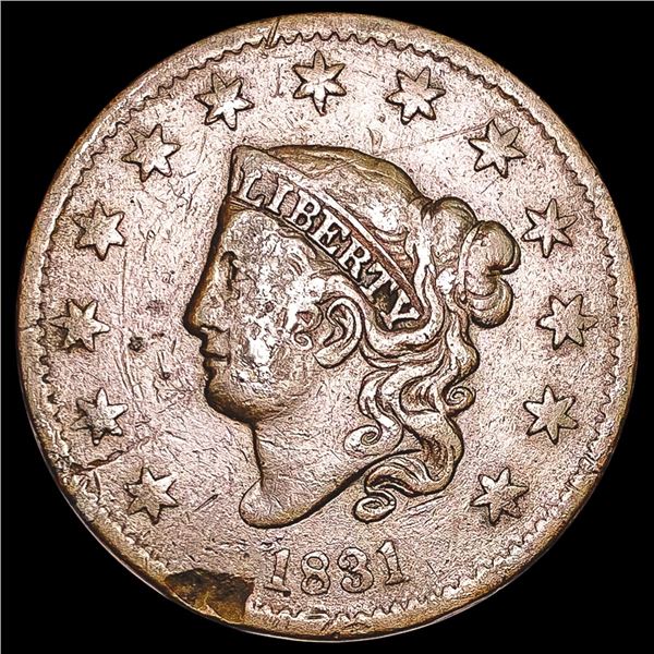 1831 Coronet Head Large Cent NEARLY UNCIRCULATED
