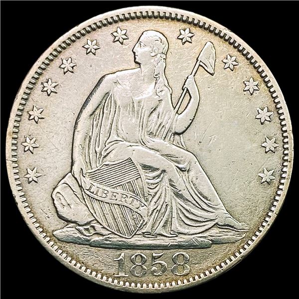 1858-O Seated Liberty Half Dollar CHOICE AU