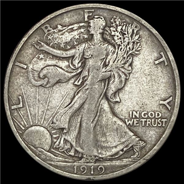 1919-D Walking Liberty Half Dollar LIGHTLY CIRCULATED