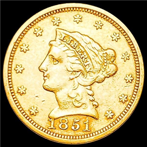 1851 $2.50 Gold Quarter Eagle ABOUT UNCIRCULATED