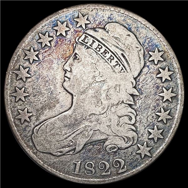 1822 Capped Bust Half Dollar LIGHTLY CIRCULATED
