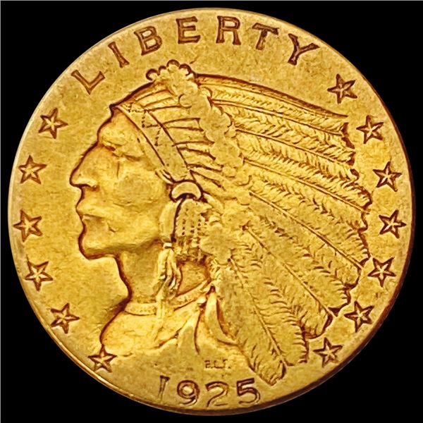 1925 $2.50 Gold Quarter Eagle ABOUT UNCIRCULATED