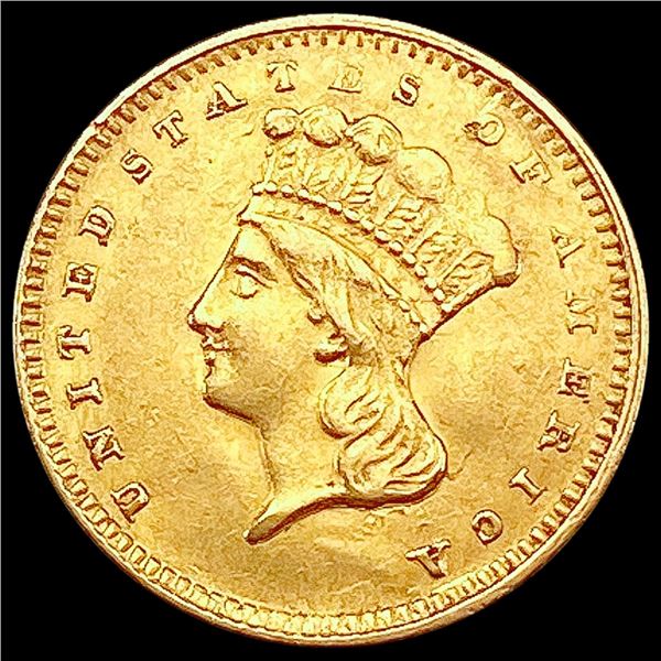 1857 Rare Gold Dollar CHOICE AU