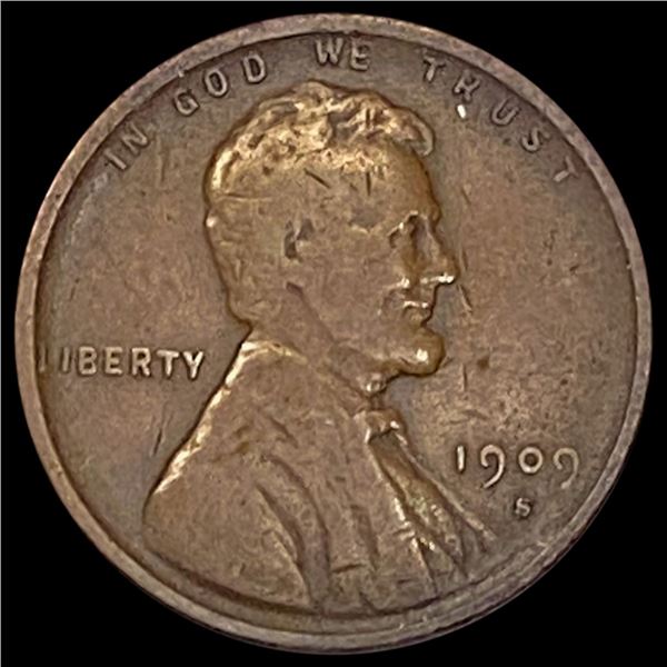 1909-S VDB Wheat Cent NICELY CIRCULATED