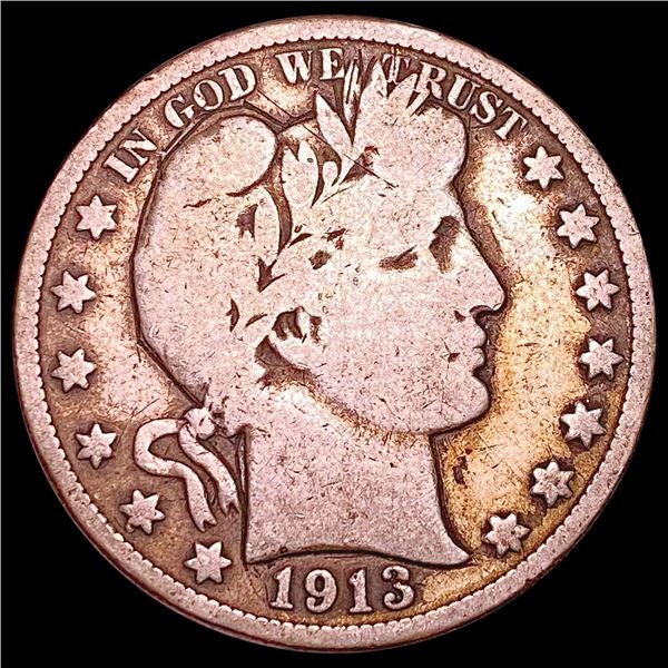 1913 Barber Half Dollar NICELY CIRCULATED