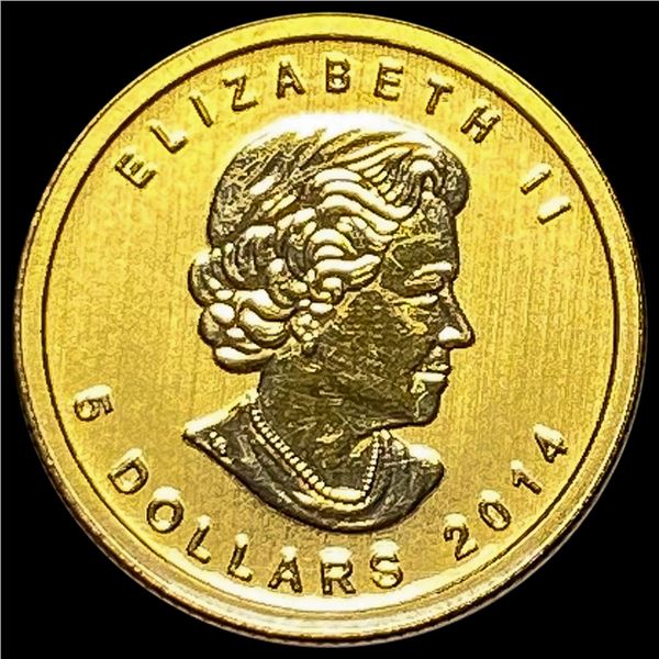 2014 Canada 1/10 oz Gold Maple Leaf SUPERB GEM BU