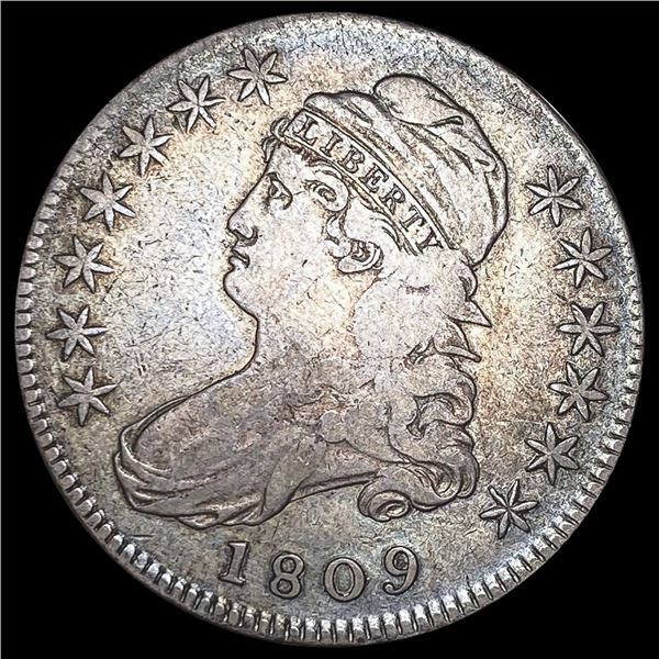 1809 Capped Bust Half Dollar LIGHTLY CIRCULATED