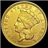 1854 $3 Indian Princess Head Gold CLOSELY UNCIRCULATED