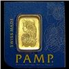 These images show a PAMP Suisse 1g Gold UNCIRCULATED