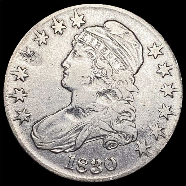 1830 Capped Bust Half Dollar NEARLY UNCIRCULATED