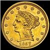 Image 1 : 1857 $2.50 Liberty Head Quarter Eagle CLOSELY UNCIRCULATED