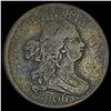 Image 1 : 1806 Draped Bust Half Cent NICELY CIRCULATED