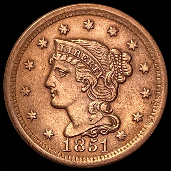 1851 Braided Hair Large Cent UNCIRCULATED