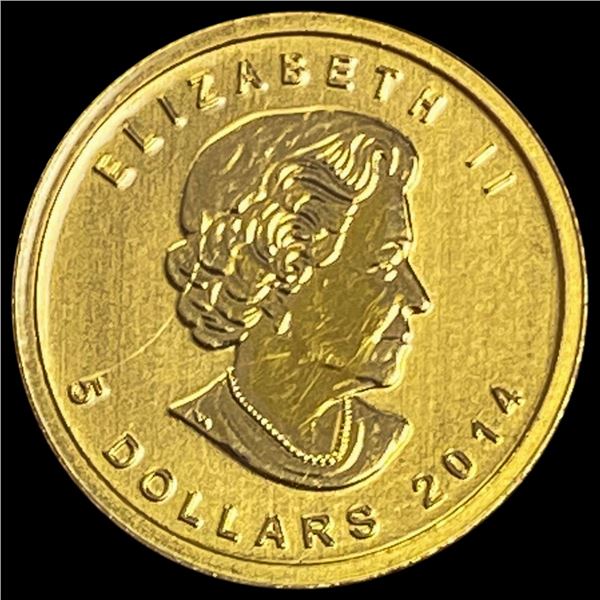 2014 Canada 1/10 oz Gold Maple Leaf SUPERB GEM BU