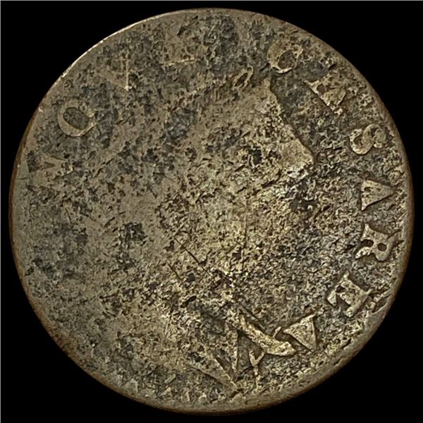 This is a Roman coin featuring Augustus LIGHTLY CIRCULATED