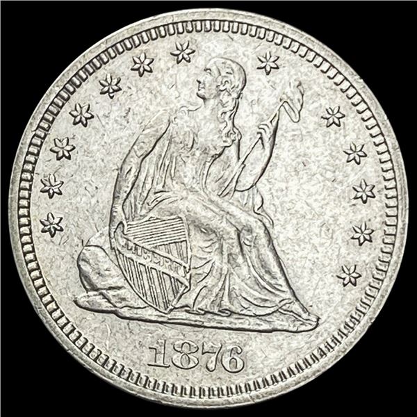 1876 Seated Liberty Quarter CHOICE AU