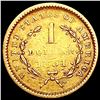 Image 2 : 1851 Rare Gold Dollar NEARLY UNCIRCULATED