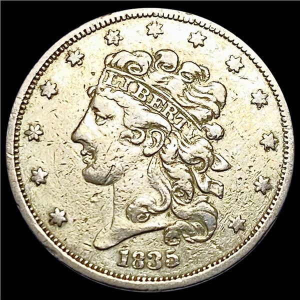 1835 $5 Gold Half Eagle NEARLY UNCIRCULATED