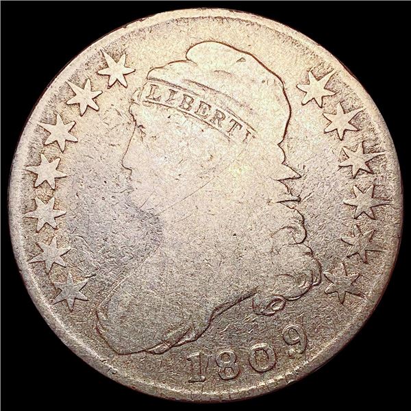 1809 Capped Bust Half Dollar NICELY CIRCULATED