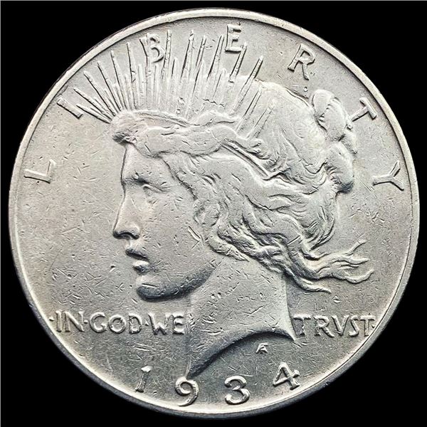 1934-S Silver Peace Dollar NEARLY UNCIRCULATED