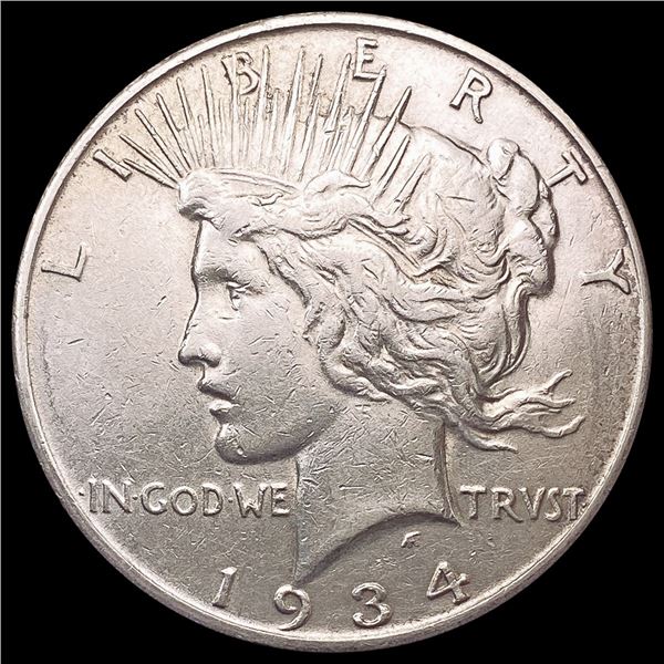 1934-S Silver Peace Dollar NEARLY UNCIRCULATED