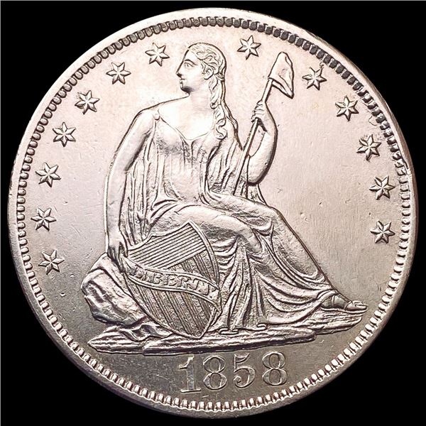 1858-S Seated Liberty Half Dollar CHOICE BU