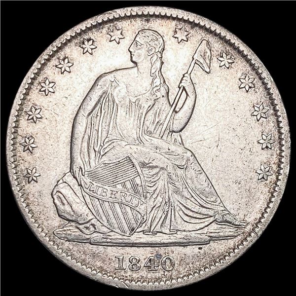 1840-O Seated Liberty Half Dollar CLOSELY UNCIRCUL CLOSELY UNCIRCULATED