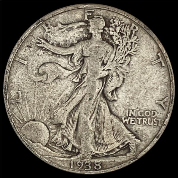 1938-D Walking Liberty Half Dollar LIGHTLY CIRCULA LIGHTLY CIRCULATED