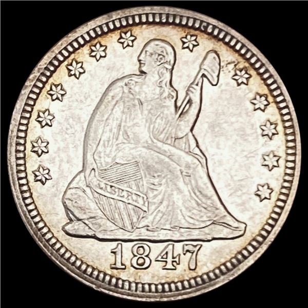 1847 Seated Liberty Quarter CLOSELY UNCIRCULATED CLOSELY UNCIRCULATED