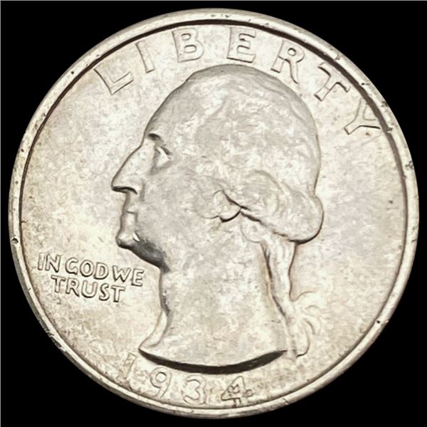 1934-D Washington Quarter CLOSELY UNCIRCULATED CLOSELY UNCIRCULATED