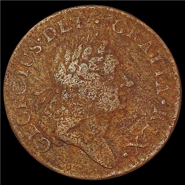 1723 Woods Hibernia Token NICELY CIRCULATED