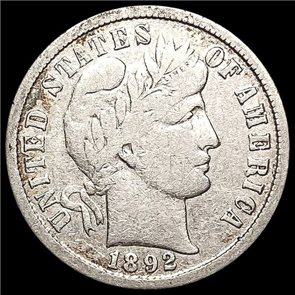 1892-S Barber Dime NICELY CIRCULATED