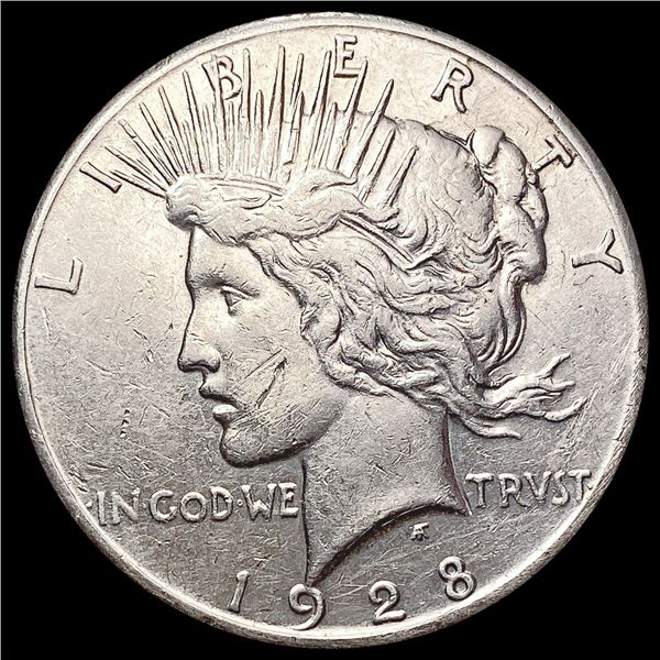 1928 Silver Peace Dollar NEARLY UNCIRCULATED