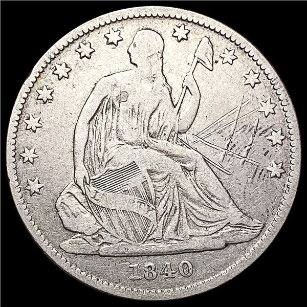 1840 Seated Liberty Half Dollar LIGHTLY CIRCULATED