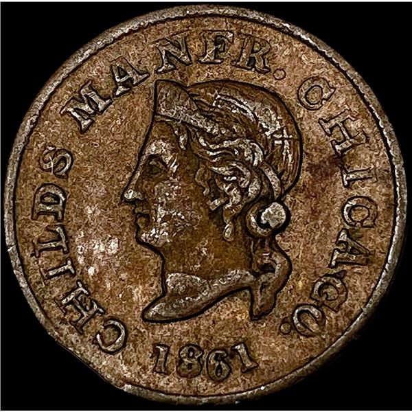 1861 CiviL WaToken NICELY CIRCULATED