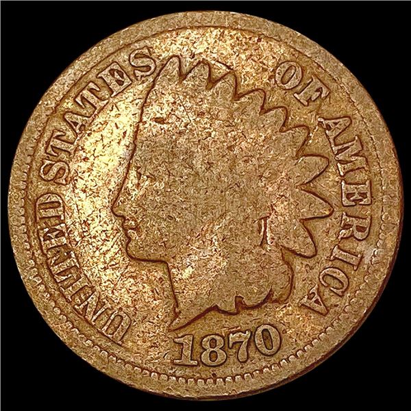 1870 Indian Head Cent NICELY CIRCULATED