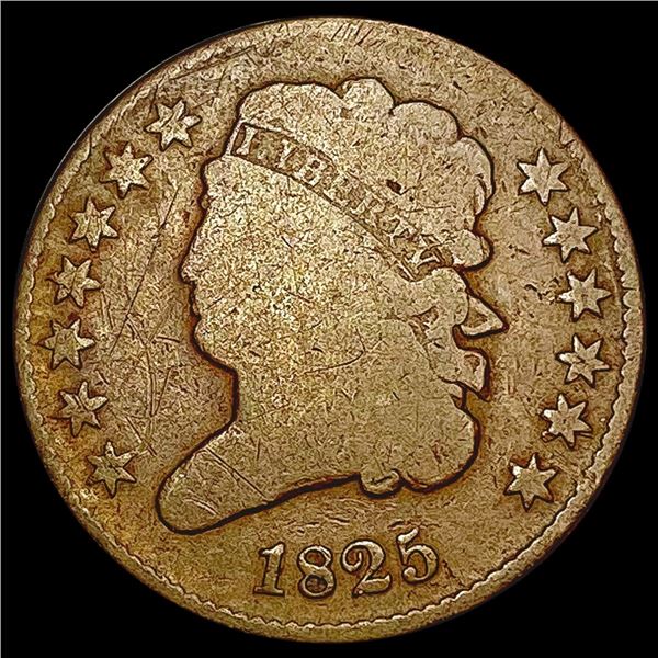 1825 Classic Head Half Cent NICELY CIRCULATED