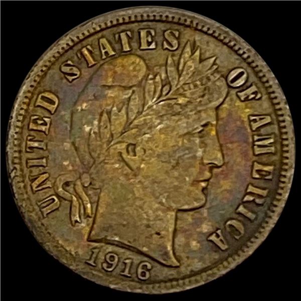 1916 Barber Dime CHOICE AU CHOICE AU