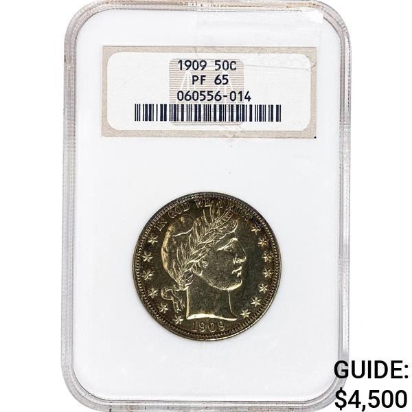 1909 Barber Half Dollar NGC PF65