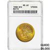 1908 MOTTO $10 Gold Eagle ANACS MS60