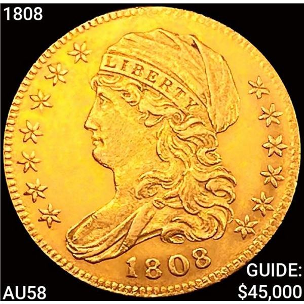 1808 $5 Gold Half Eagle CHOICE AU