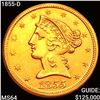 Image 1 : 1855-D $5 Gold Half Eagle CHOICE BU
