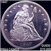Image 1 : 1847 Seated Liberty Dollar CHOICE PROOF CAM